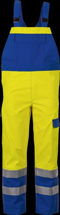 Actual product image Planam unisex high-visibility dungarees MAJOR PROTECT warning yellow, cornflower blue size 90 (90)