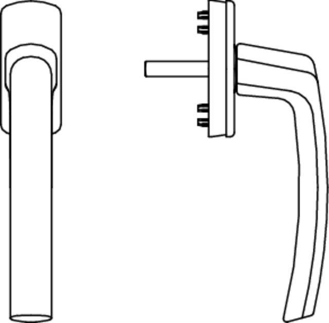 Produktbild Maco Fenstergriff HARMONY verdeckt geschraubt Fensterdrücker Alu silber eloxiert