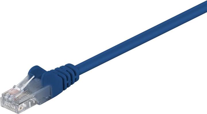 Actual product image Goobay CAT 5e patch cable, U/UTP, blue, 2 m (UTP, CAT5e, 2 m)