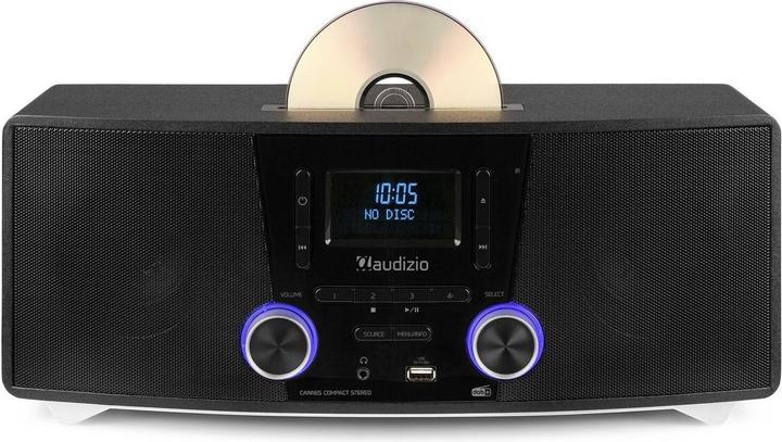 Immagine prodotto DAB radio con Bluetooth - Audizio Cannes - Stereo FM e radio con lettore cd e lettore mp3 (Lettore CD, Bluetooth, 1x 120 W)