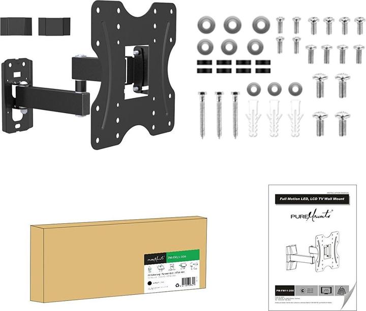 Immagine prodotto PureMounts PM-FM11-200 Staffa per montaggio a parete (Muro, 42", 30 kg)