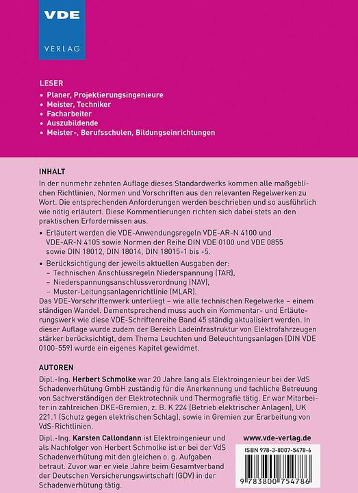 Produktbild Elektroinstallation in Wohngebäuden (Deutsch, Herbert Schmolke, Karsten Callondann, 2021)