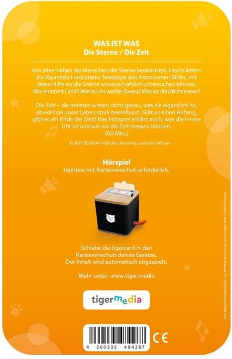 Image du produit Tigermedia Tigercard- Ce qui est quoi : Les étoiles/ Le temps (Allemand)