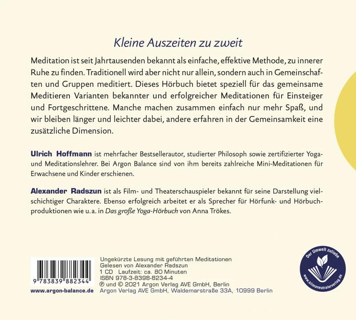 Produktbild Zusammen entspannen (Ulrich Hoffmann, Alexander Radszun, Deutsch)
