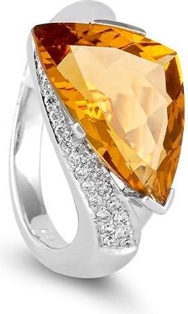 Produktbild Breuning RING - E.CITRIN/Brill. 0,122 Ct. H/si (62, 585/14 K Gold)