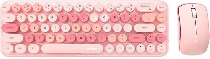 Actual product image Mofii Wireless keyboard + mouse set Bean 2.4G (Pink) (DE, Wireless)
