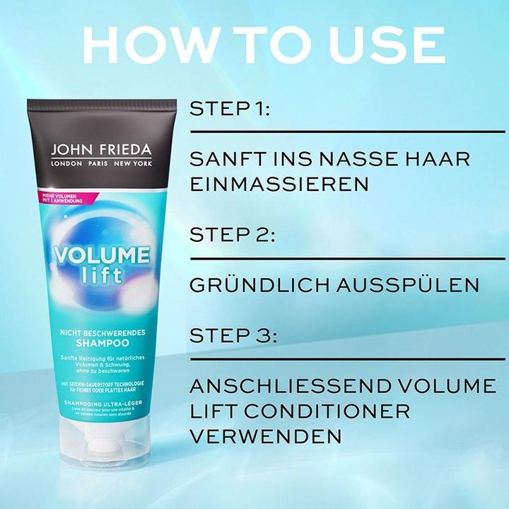 Produktbild John Frieda Volume Lift - Nicht Beschwerendes Shampoo (250 ml, Flüssiges Shampoo)