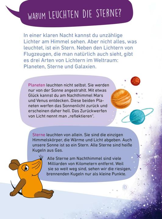 Produktbild Frag doch mal... die Maus: Die wichtigsten Fragen zum Weltraum (Deutsch, Linda Hartwig, Inka Vigh, 2024)