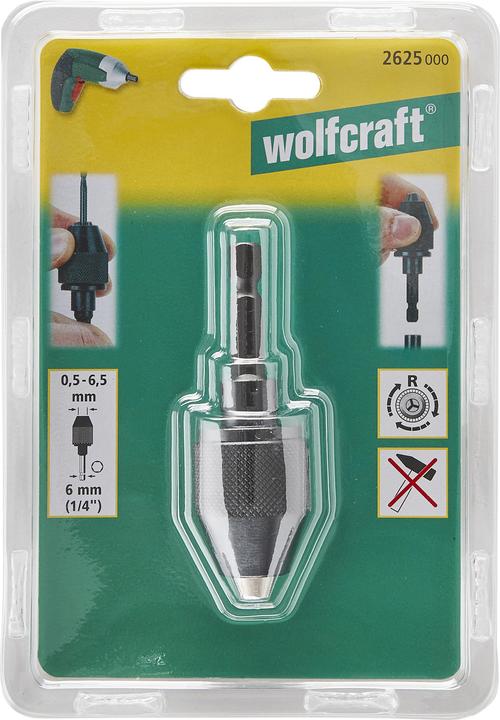 Productafbeelding wolfcraft wolfcraft 1 Bohrfutter 6,5mm mit 6-kt. Schaft