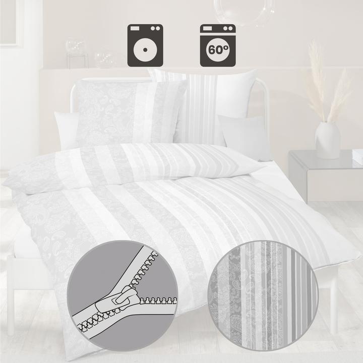 Produktbild Kaeppel Interlock Jersey Bettwäsche Firenze silber (Duvetbezug, 155 x 220 cm, 80 x 80 cm)