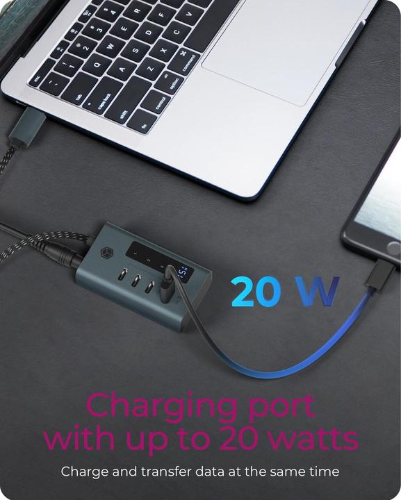 Actual product image Icy Box IB-HUB1454-C31 (USB-C, 4 Ports)