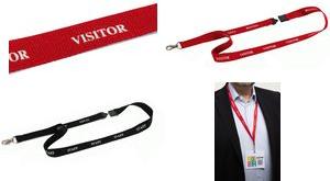Produktbild Durable Textilband VISITOR, mit Karabinerhaken, VE 20 Stk, rot