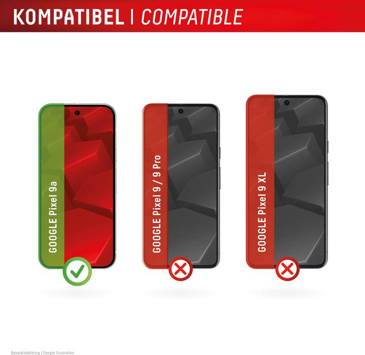 Actual product image Displex Real Glass, 2D armoured glass (1 Piece, Google Pixel 9a)