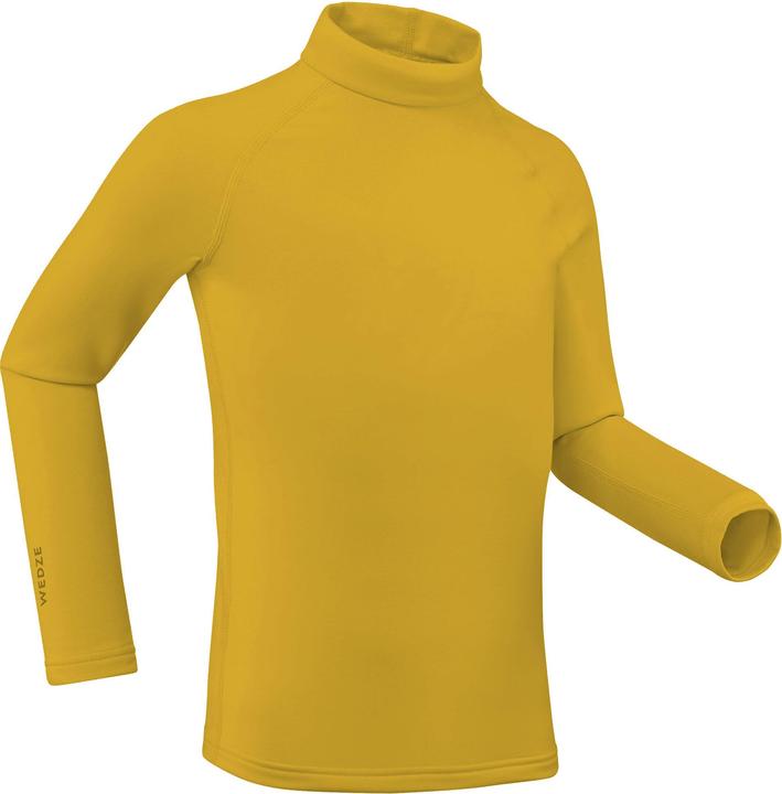 Wedze Skiunterwäsche Funktionsshirt Kinder hoher Kragen - BL 500 gelb (128)