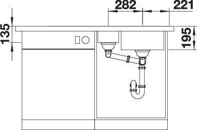 Produktbild Blanco DIvon II 6 S-IF (Einbauspüle, 100 cm, 51 cm)