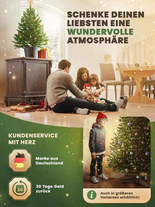 Produktbild Artitree Weihnachtsbaum 40 cm im Topf mit integrierter Lichterkette (40 cm)
