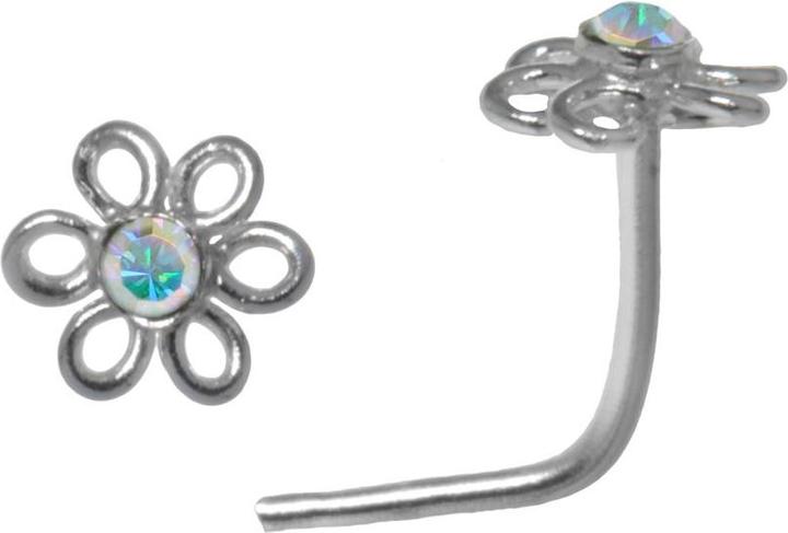Bijouteria Nasenpiercing (Silber 925, Kristall)
