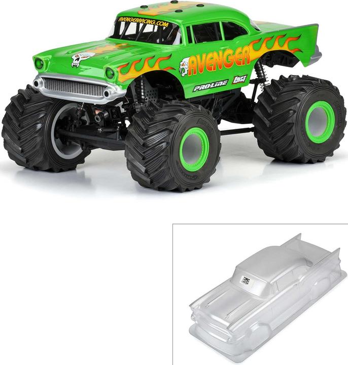 Image du produit Pro-Line 1957 Chevy Bel Air "Avenger Edition" Clear Body for Losi LMT, Crawler, 1/8 MT