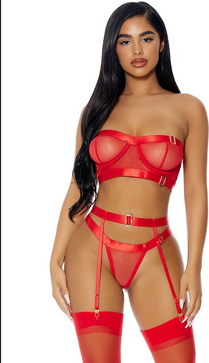 Actual product image Forplay Good As Gold Lingerie Set (S)