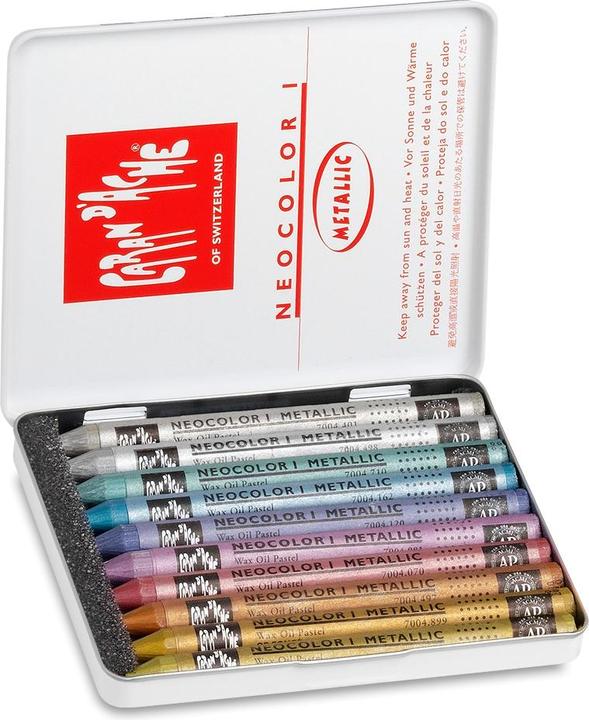 Actual product image Caran d'Ache Neocolor I Metallic Metallschachtel (Multicoloured, 10 x)
