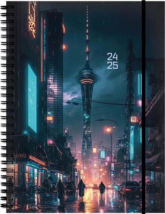 Image du produit Simplex Agenda scolaire Emotions 24/25 500219.25 1W/2S CyberCity ML 12x16.5cm (A6, Allemand)