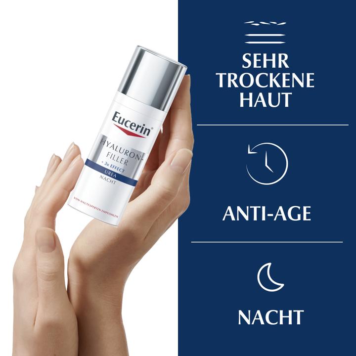 Image du produit Eucerin HYALURON-FILLER + 3x EFFECT 5% urée soin de nuit (50 ml, Crème de nuit)