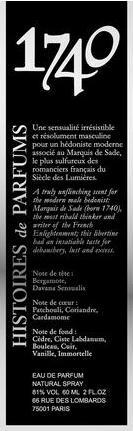 Actual product image Histoires de Parfums 1740 - Marquis de Sade Eau De Parfum Spray (Eau de parfum, 60 ml)