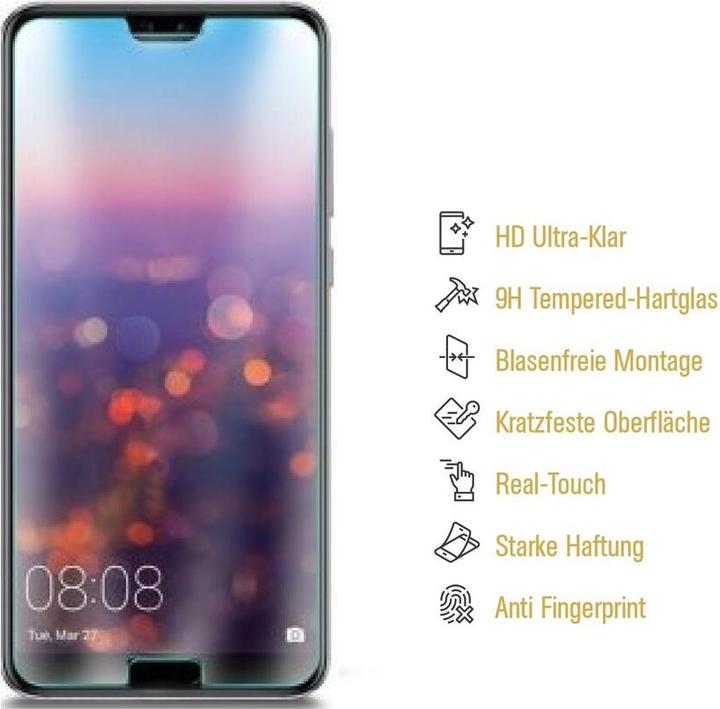 Produktbild Protectorking 1x echtes Tempered 9H Panzerhartglas 3D KLAR (1 Stück, Honor 10)
