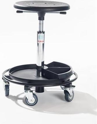 Produktbild Sigma Montørstol 480RS PU sort m/bakke