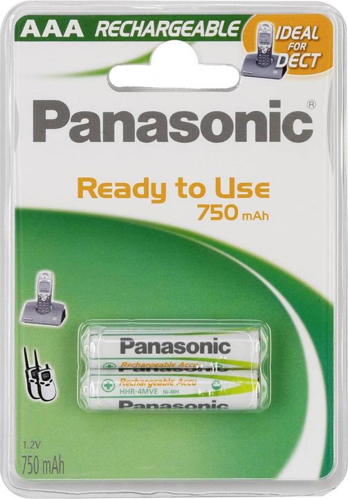 Produktbild Panasonic Rechargeable DECT (2 Stk., AAA, 750 mAh)