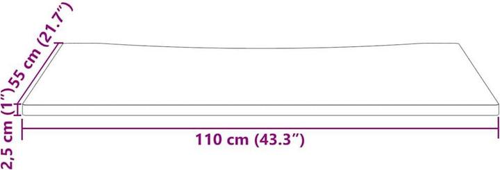 Immagine prodotto VidaXL Schreibtischplatte 110x55x2,5 cm Massivholz Kiefer (110 x 55 x 2,5 cm)