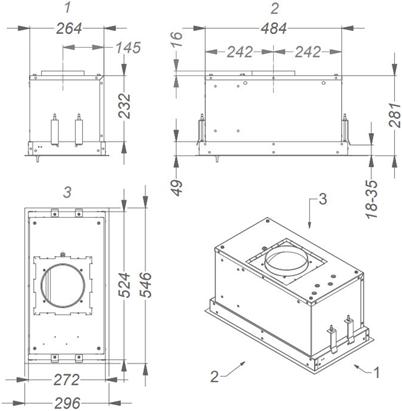 Actual product image NOVY Hood Essence 828 Canopy, Energy efficiency class B, Plotis 60 cm, 398 m³/h, Mechanical control (Substructure hood)