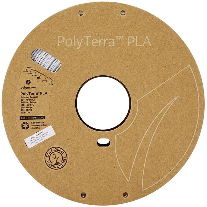 Image du produit Polymaker PolyTerra (PLA, 1.75 mm, 1000 g, Blanc)