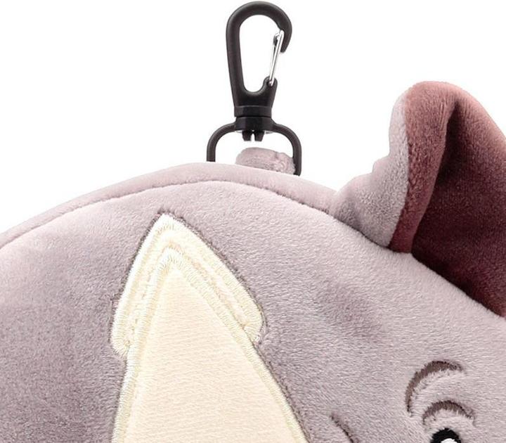 Immagine prodotto Puckator Relaxeazzz Cuscino da viaggio rotondo e maschera per gli occhi in peluche di rinoceronte