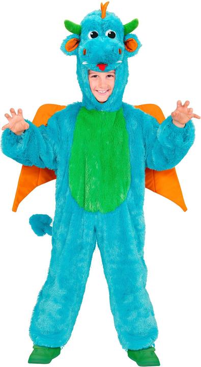 Actual product image Widmann DRACHEN SOFT PLÜSCHKOSTÜM (Overall mit Kapuze und Maske), 134 cm / 5-8 Years (134)