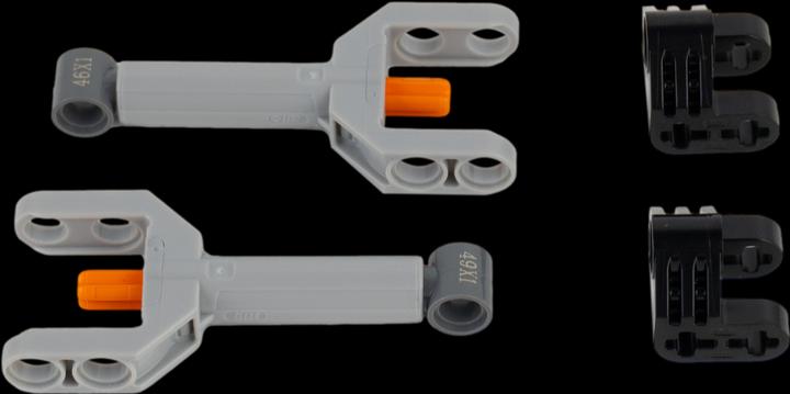 Immagine prodotto LEGO Technic 2 x Linearantrieb Stellzylinder mit Halterung NEU! Teile 4 Stueck