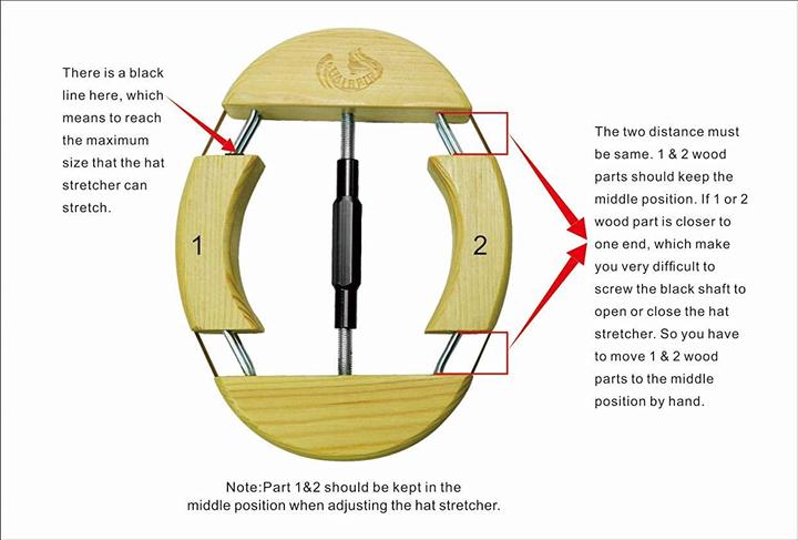 Actual product image Haibeir 4-way hat tensioner