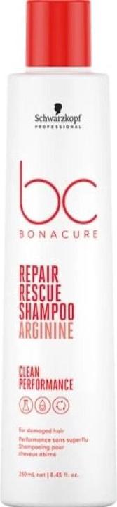 Actual product image Schwarzkopf Repairing Shampoo Bonacure Repair Rescue Arginina (250 ml) (250 ml, Liquid shampoo)
