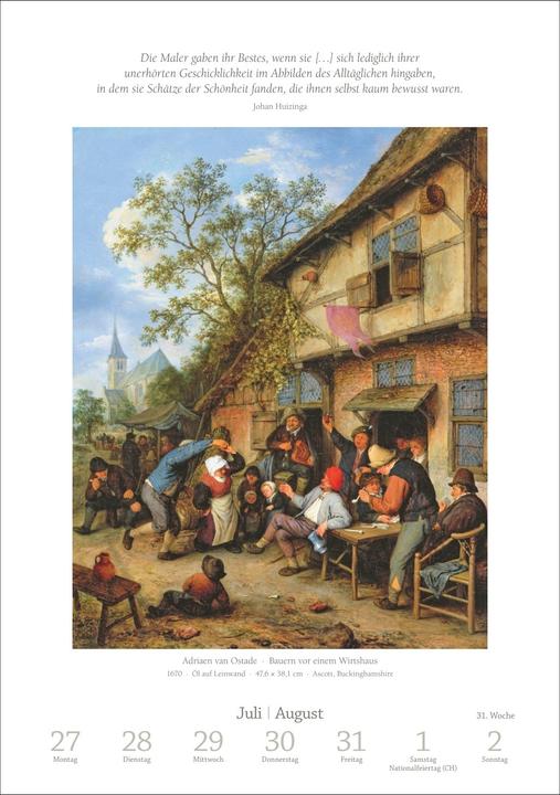 Produktbild Harenberg Kunst Wochen-Kulturkalender 2026 - 53 Meisterwerke der Malerei (Harter Einband, Deutsch)