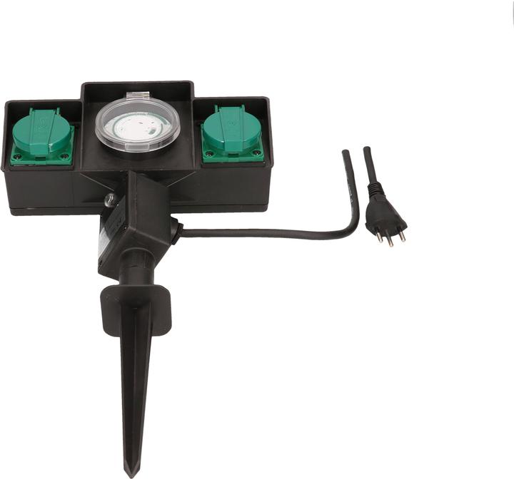 Image du produit Max Hauri Piquet de jardin 2x type 13 avec minuterie IP44