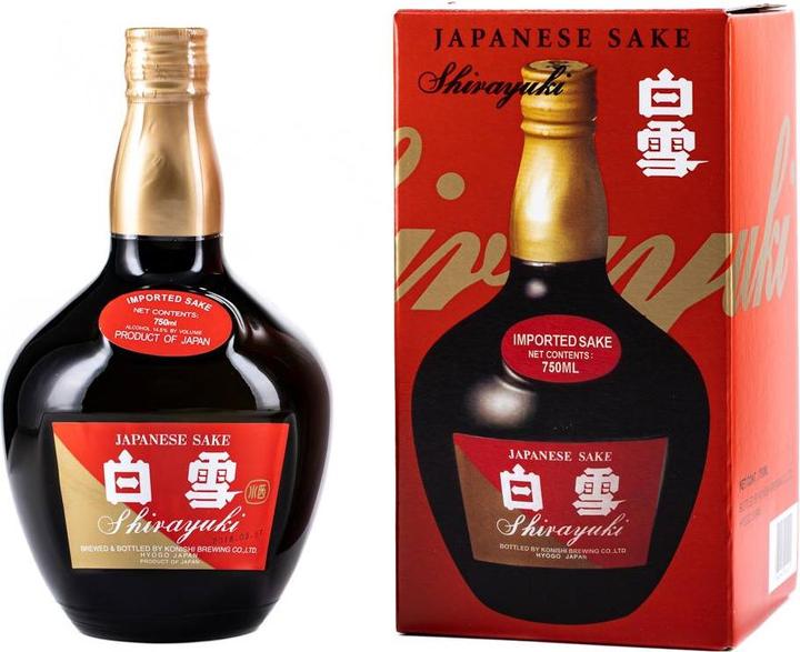 Actual product image Shirayuki Japanese sake with case (1 x 75 cl)