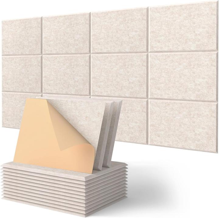 Image du produit Kuchoow Selbstklebende Akustikplatten, 30x40x0.9cm (12 pcs)