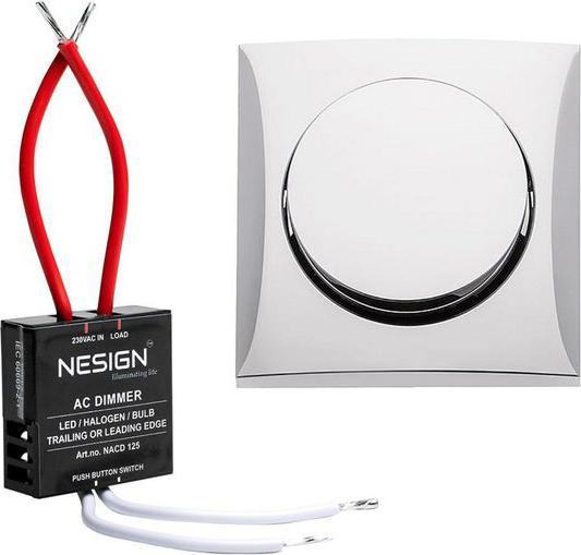 Actual product image Berker Wall-mounted touch dimmer switch, glossy, INTEGRO, flush mounting, 125W, IP20, chrome