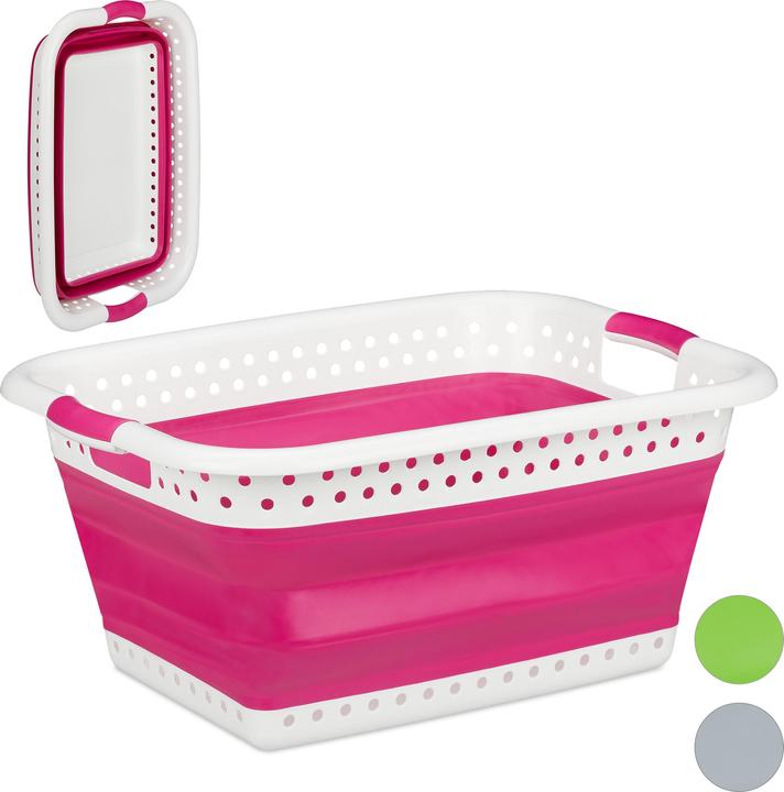 Relaxdays Folding Laundry Hamper with Handles (50 l)