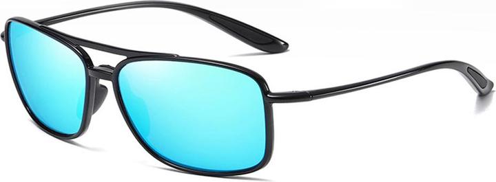 Techsuit - Sunglasses Polarised TR90 (MM99) - UV Protection - Bright Black / Ice Blue