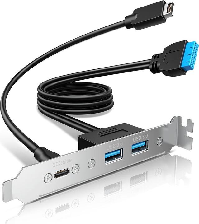 Graugear Multi PCI paneel 1x USB-C, 2x USB-A (3 Havens)