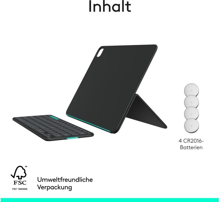 Produktbild Logitech Flip Folio (CH, iPad Pro 13 2024 (M4), iPad Air 13 2024 (M2), iPad Air 13 2025)