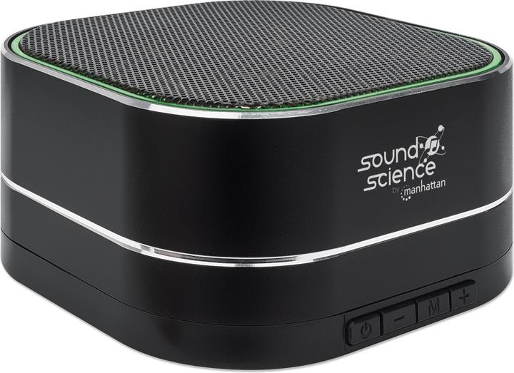 Actual product image Manhattan Sound Science Metallic LED Bluetooth® Speaker (6 h, Battery operated)