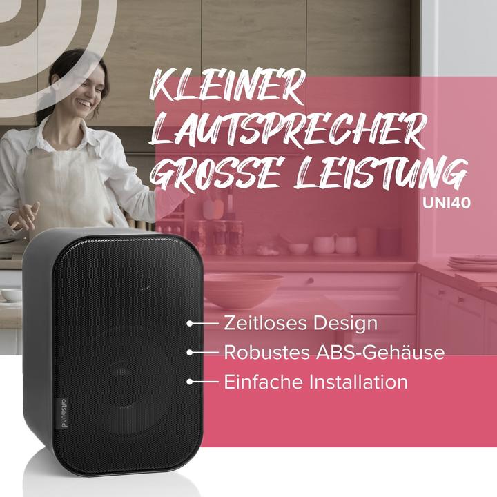 Actual product image Artsound UNI40 B Zwart luidspreker (Set)