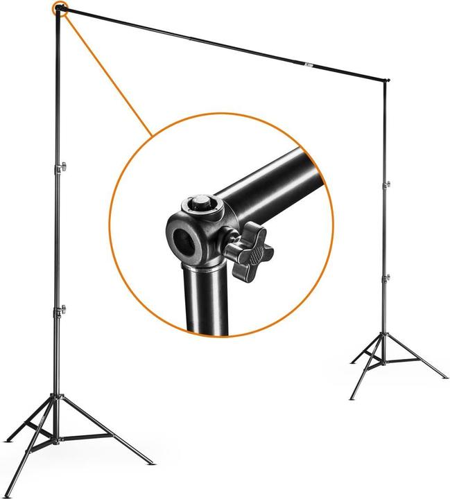 Immagine prodotto Walimex Sistema di sfondo telescopico 1,2 - 3m (120 cm, 256 cm)